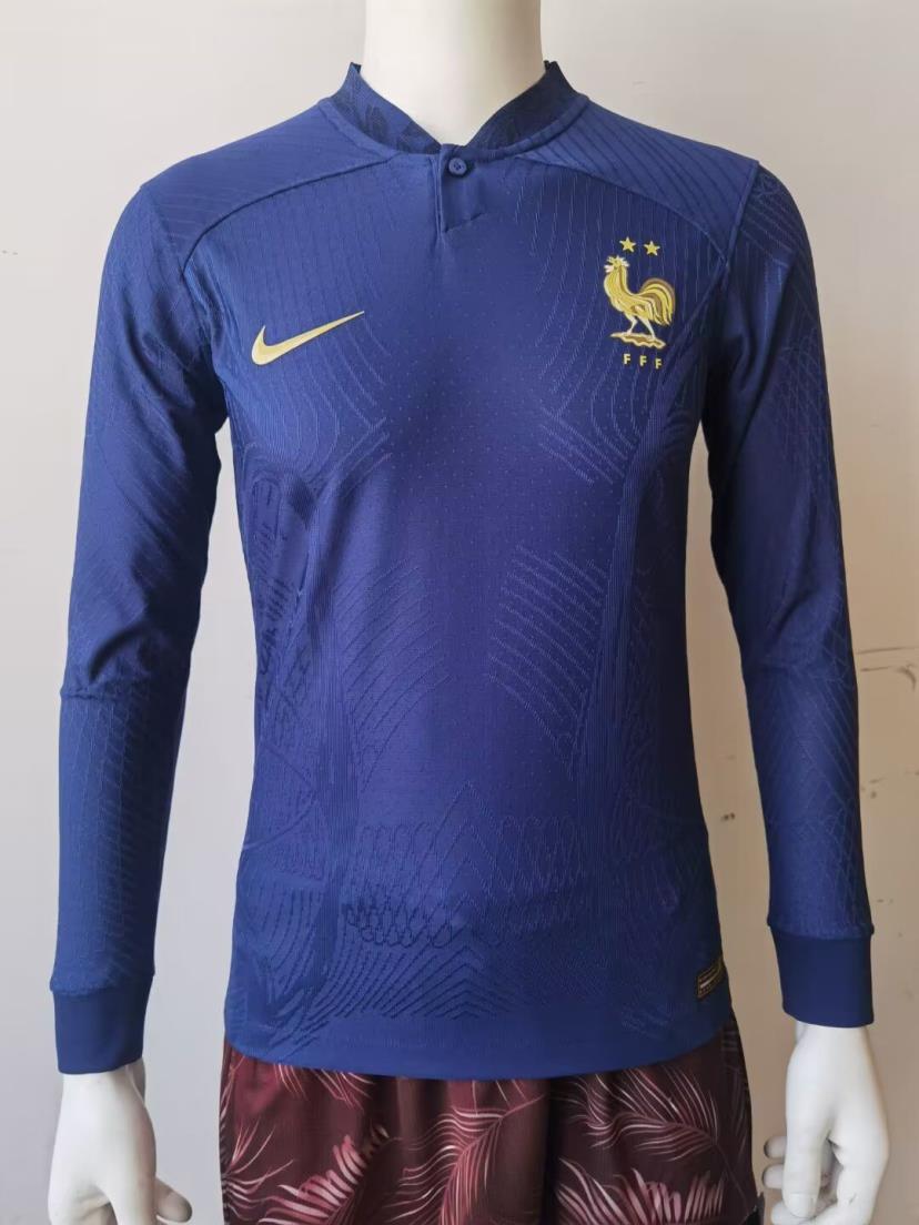 AAA Quality France 2022 World Cup Home Long Jersey(Player)